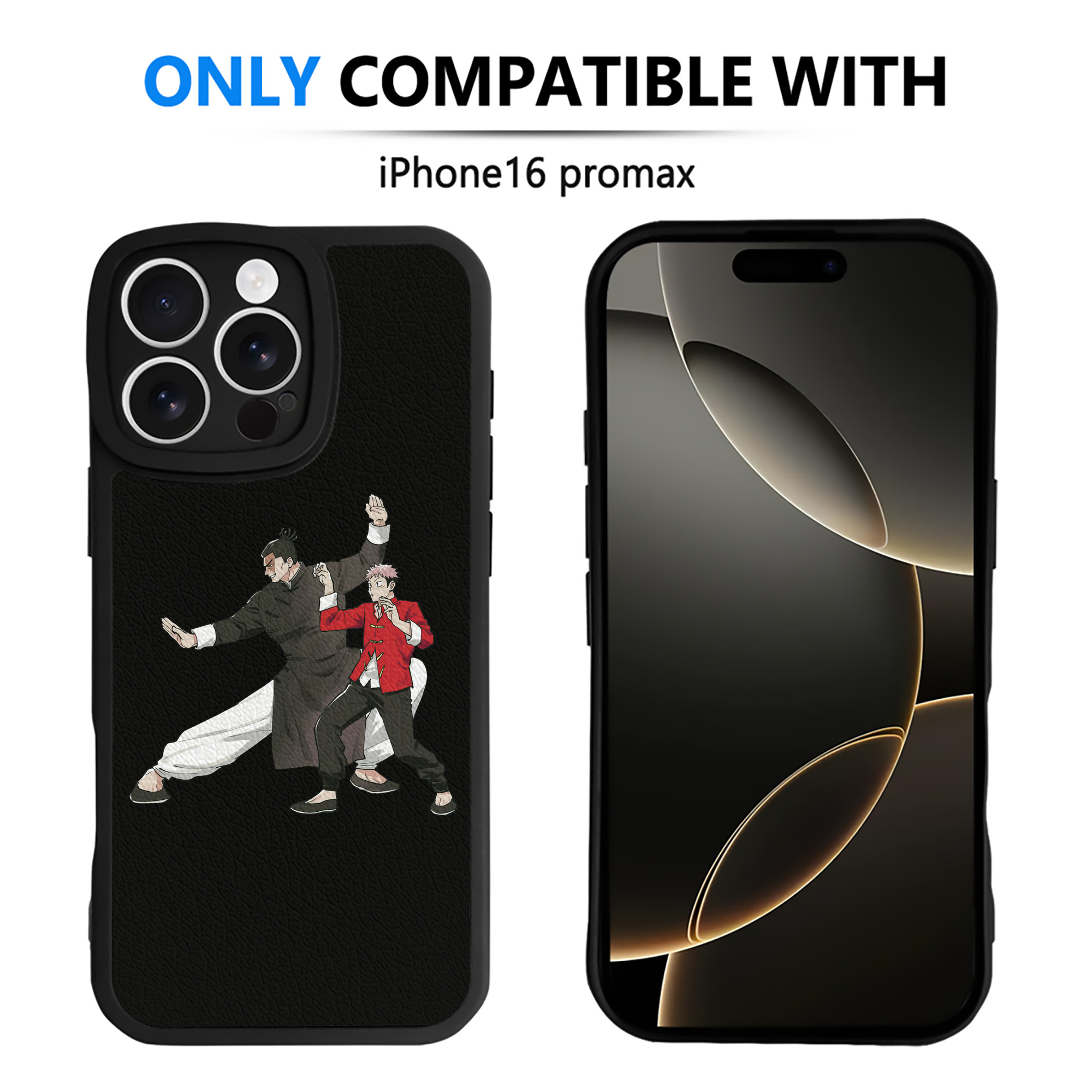 （画像用） 呪術廻戦 Jujutsu Kaisen 【iPhone 16シリーズ対応】シリコンスマホケース（レザー調） 材質：シリコン